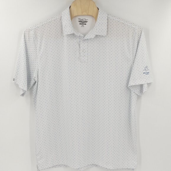 Straight Down Performance Men's XXL Polo Shirt Playing Card Print BNP Paribas - Picture 2 of 6